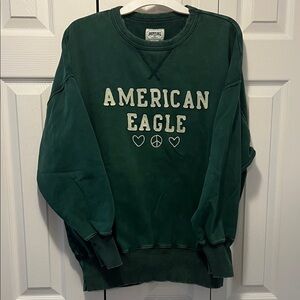 American Eagle Outfitters Dark Green Crewneck Sweater